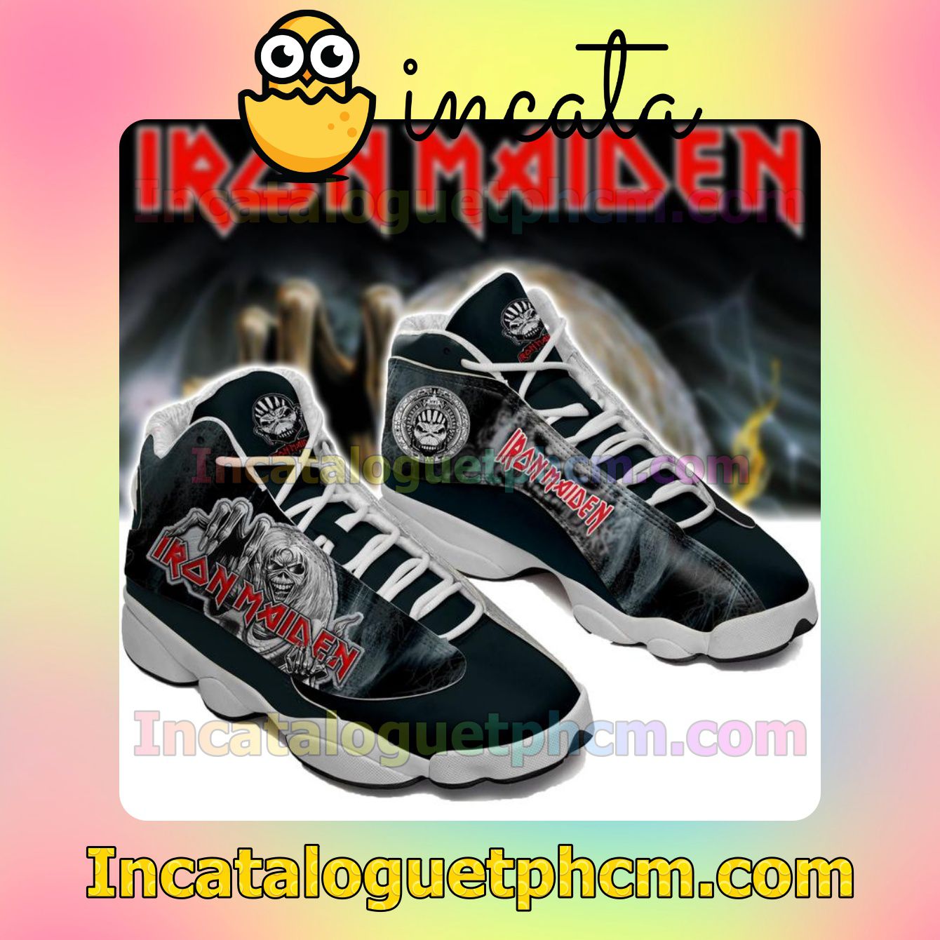 Iron Maiden Black Jordans