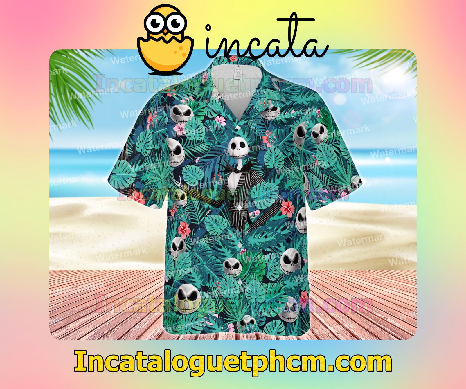 Jack Skellington Hawaiin Shirt, The Night Before Christmas Beach Shirt