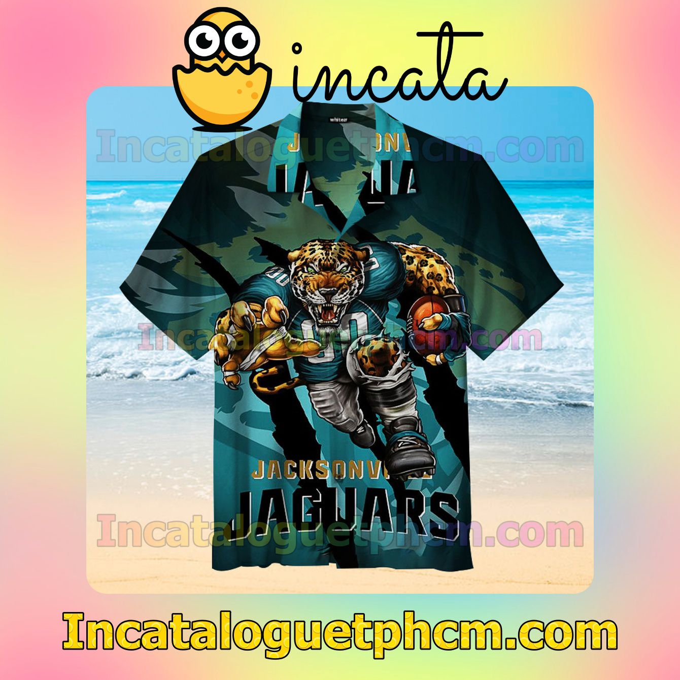 Jacksonville Jaguars Tiger Player Teal Vacation Shirt