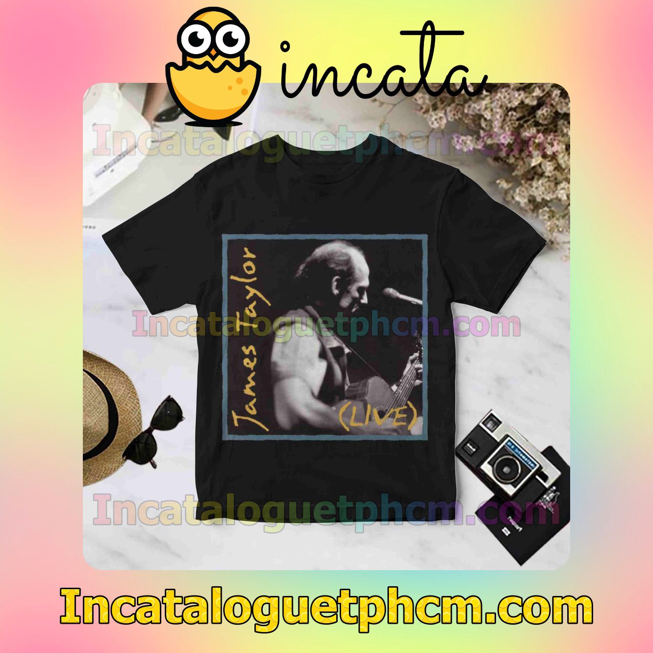 James Taylor Live Album Cover For Fan Shirt