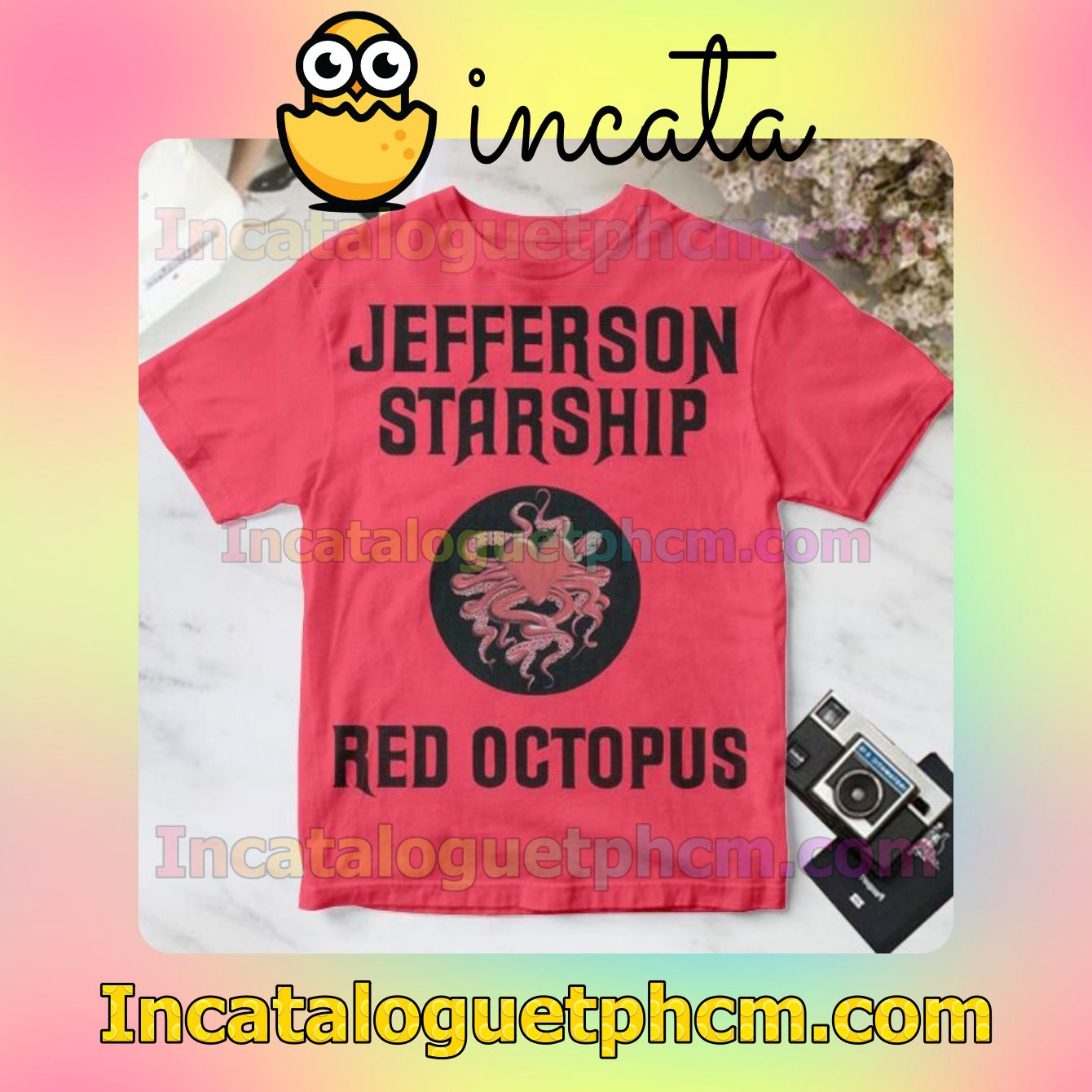 Jefferson Starship Red Octopus Album Cover Pink For Fan Personalized T-Shirt
