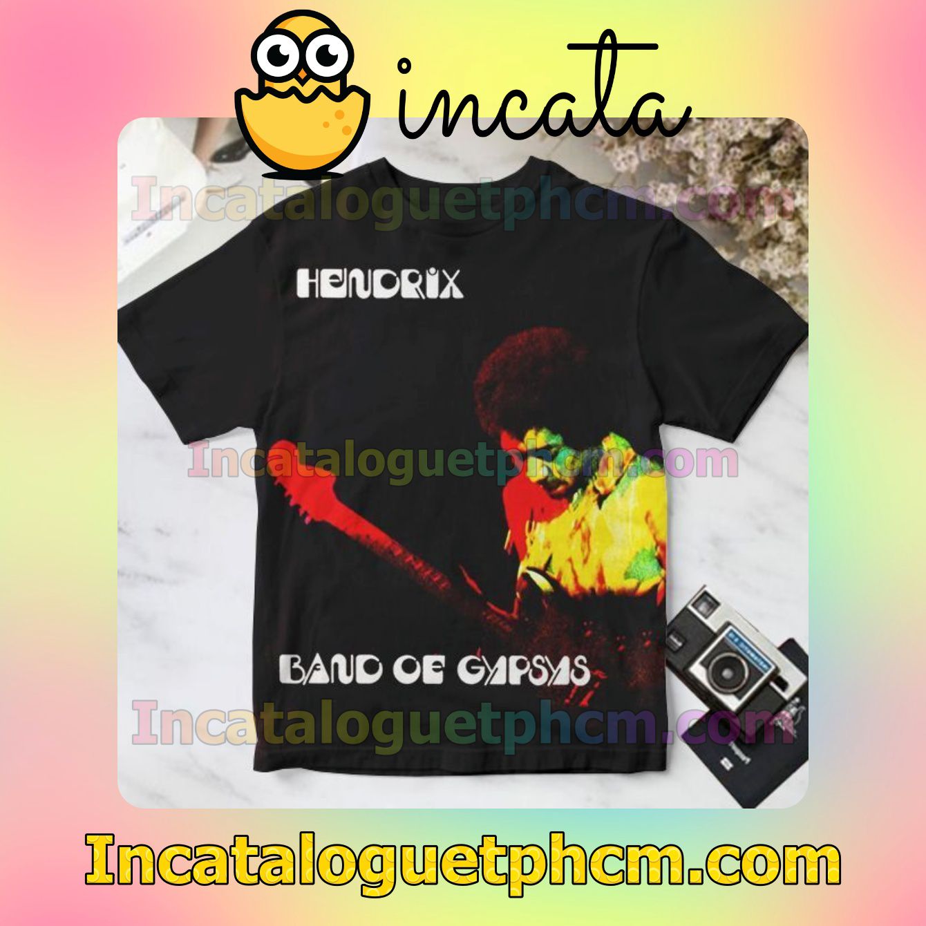 Jimi Hendrix Band Of Gypsys Album Cover Black For Fan Personalized T-Shirt
