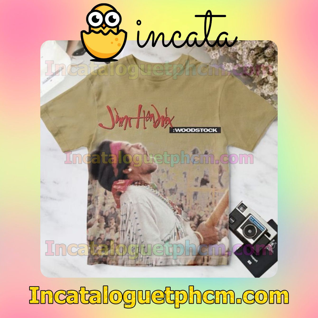 Jimi Hendrix Woodstock Album Cover Personalized Shirt