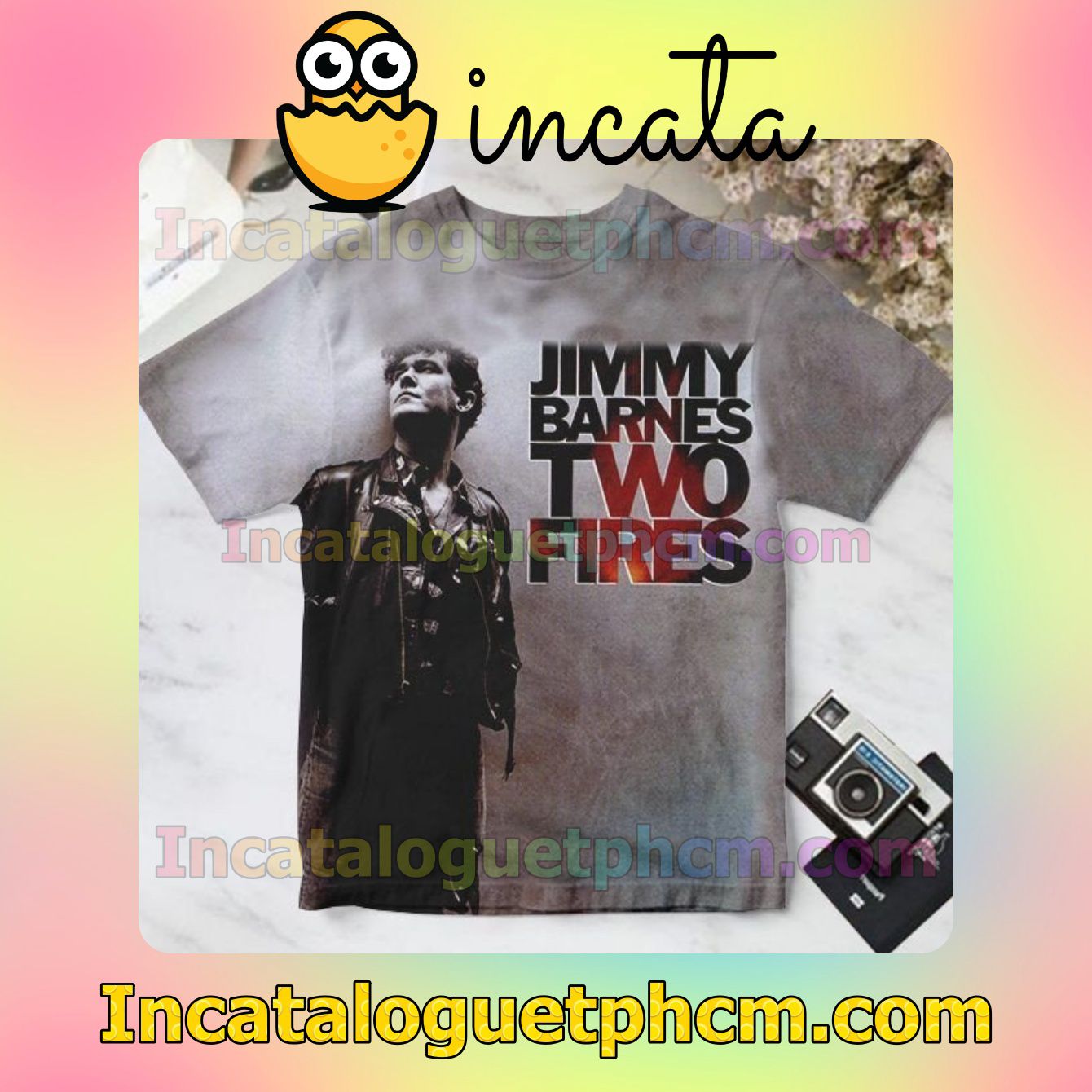 Jimmy Barnes Two Fires Album Cover For Fan Shirt