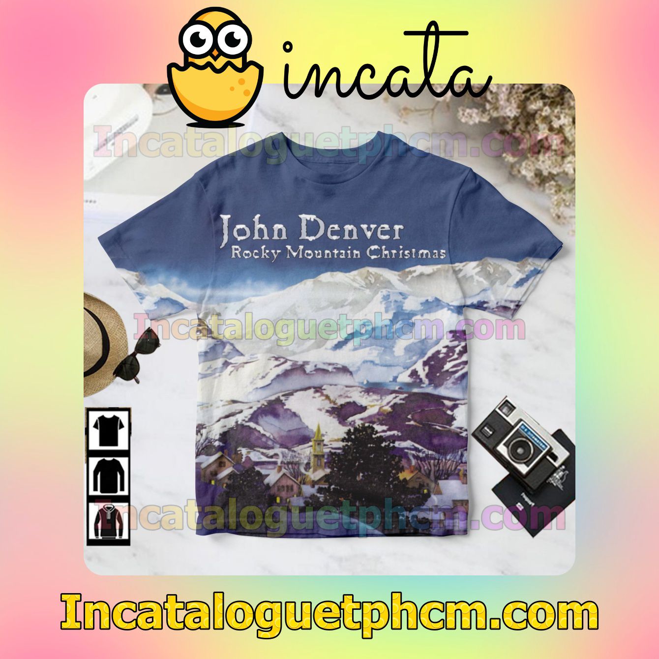 John Denver Rocky Mountain Christmas Album Cover Gift Shirt