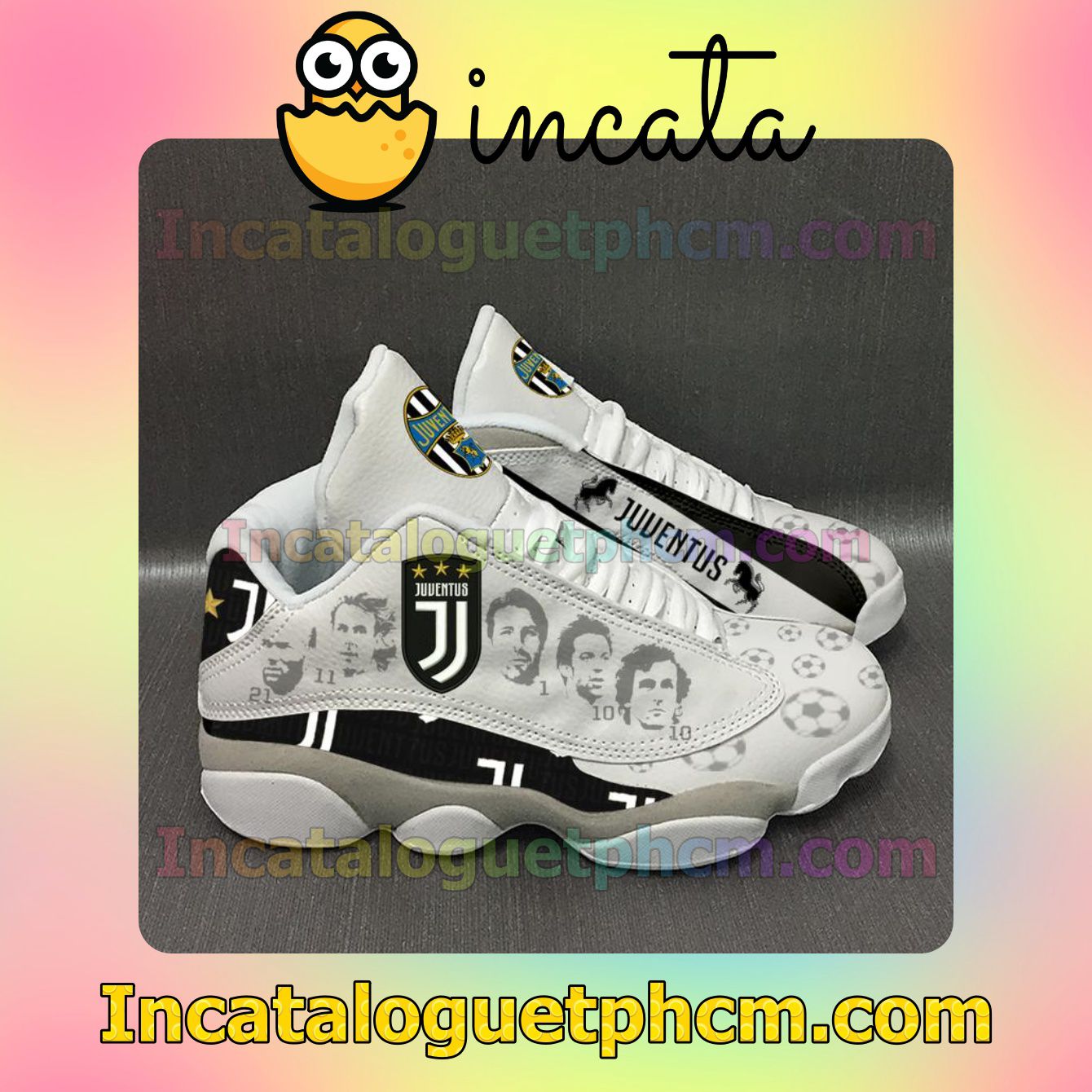 Juventus Football Team Gray Jordans