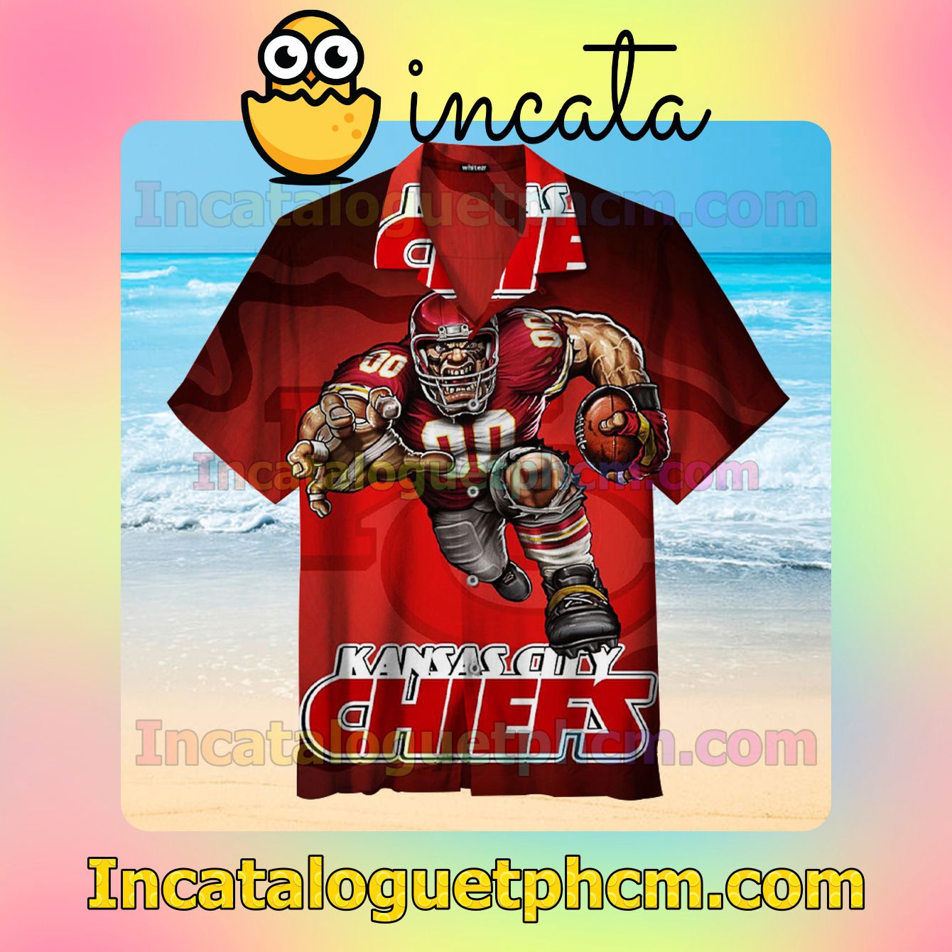 Kansas Chiefs Rugby Red Vacation Shirt