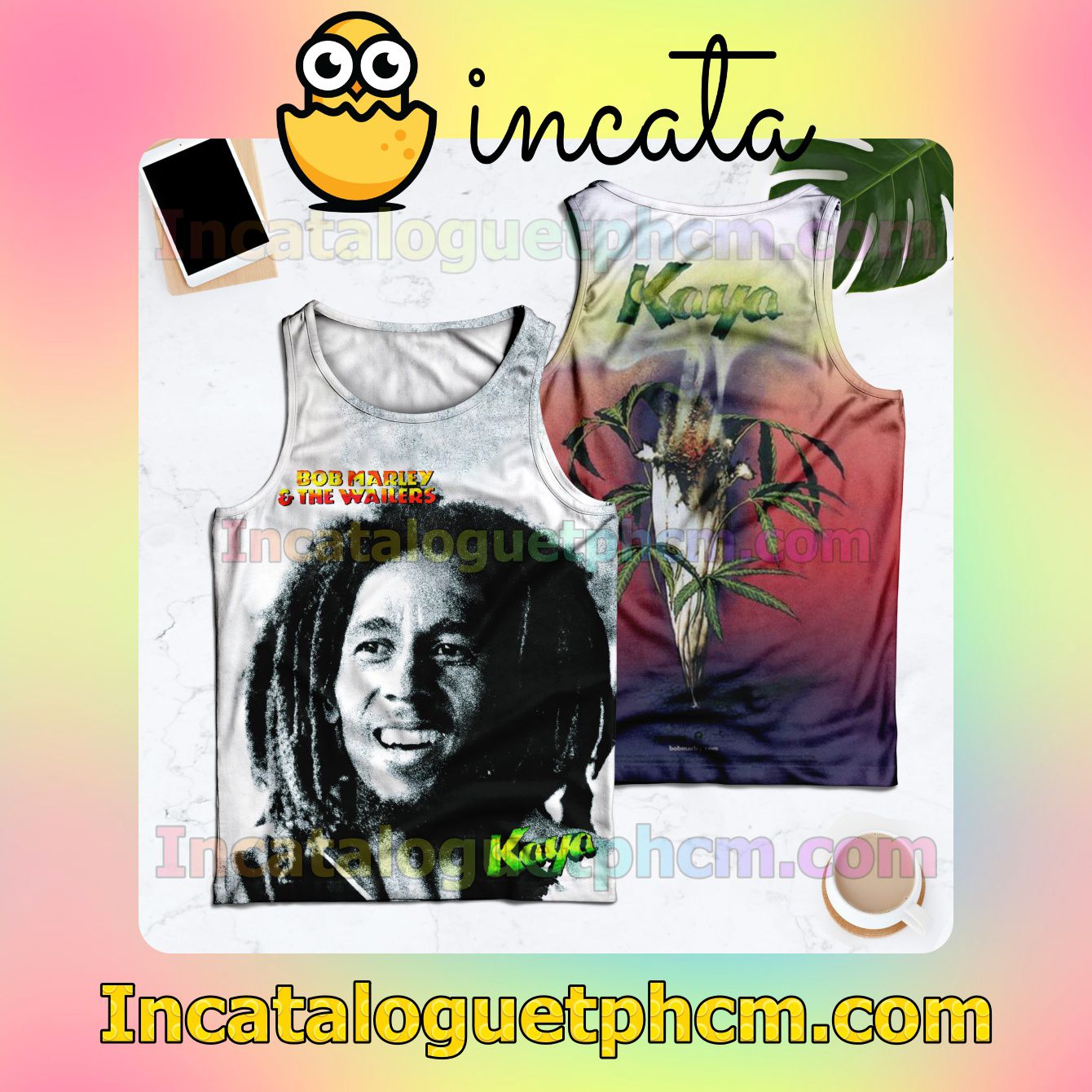 Kaya Album By Bob Marley And The Wailers Racerback Tank