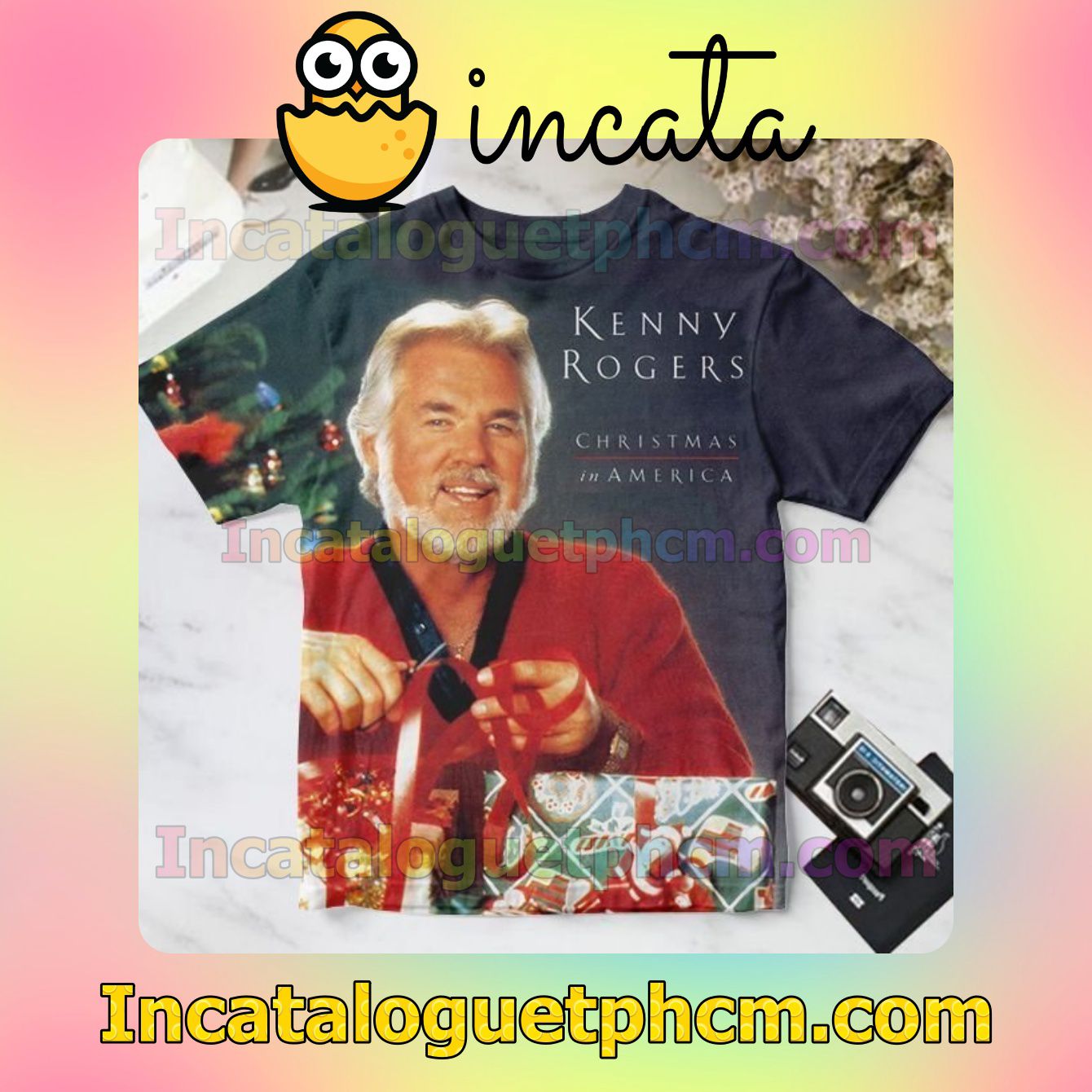 Kenny Rogers Christmas In America Album Cover Personalized Shirt