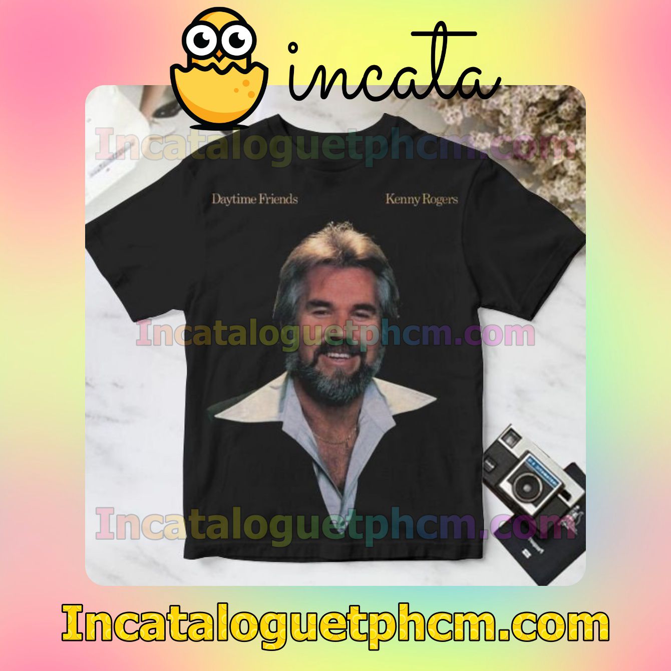 Kenny Rogers Daytime Friends Album Cover Black Personalized Shirt
