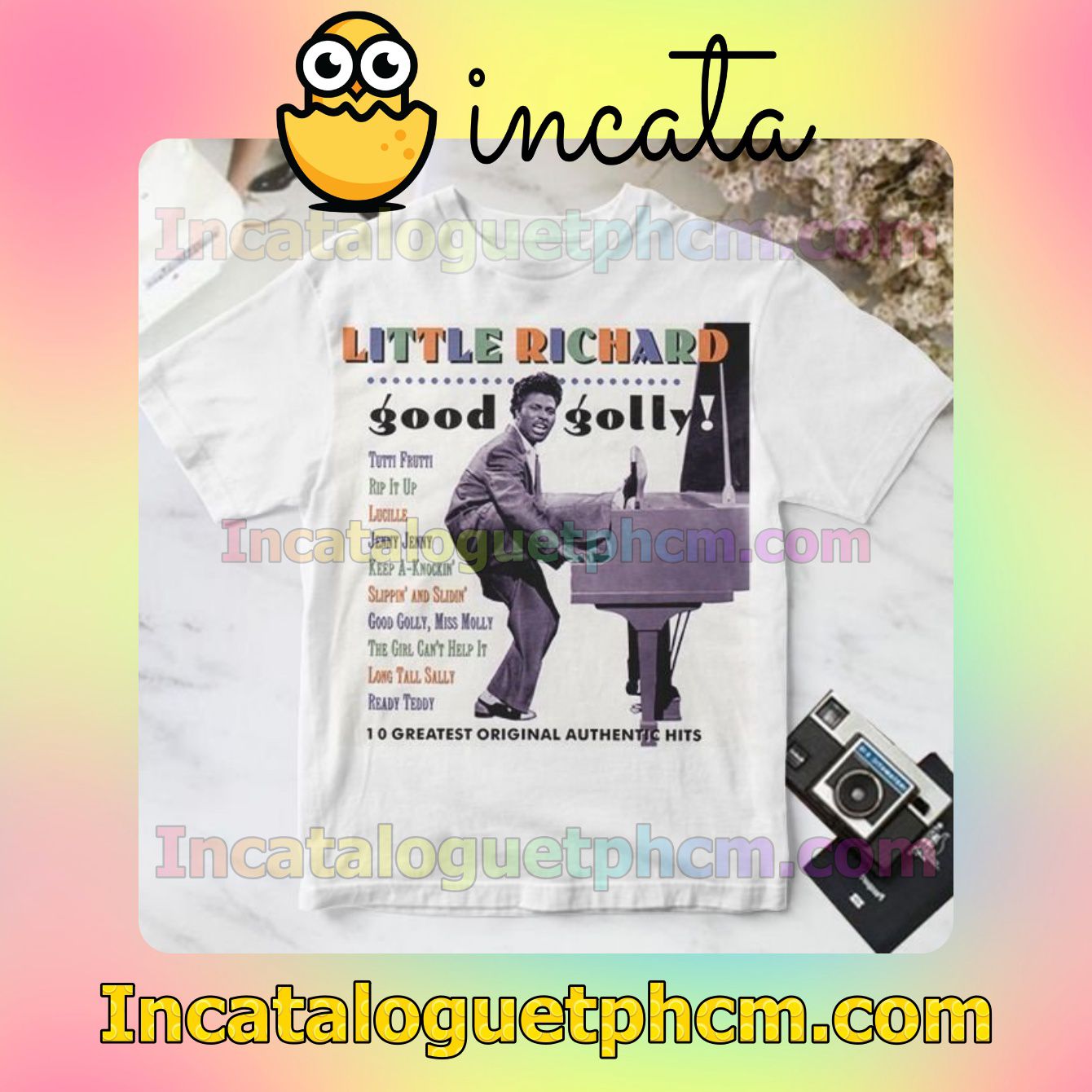 Little Richard Good Golly Album Cover White For Fan Personalized T-Shirt