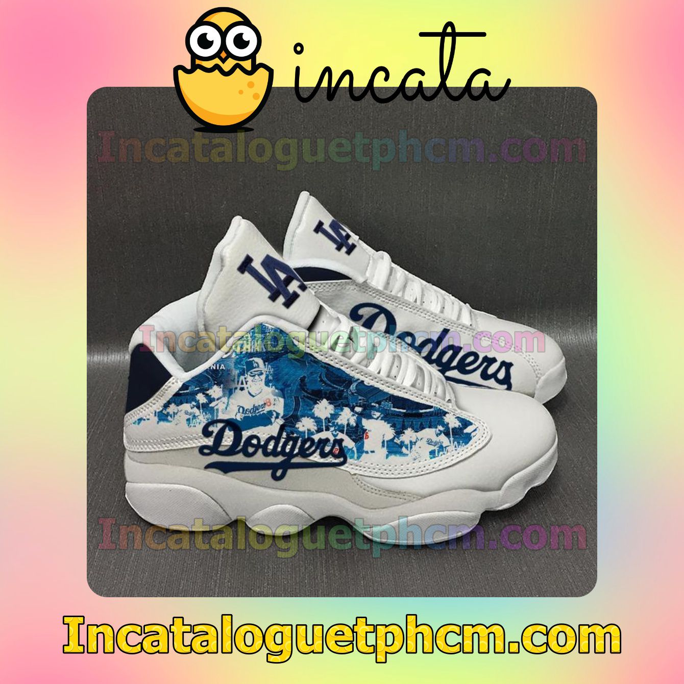 Los Angeles Dodgers Football White Jordans