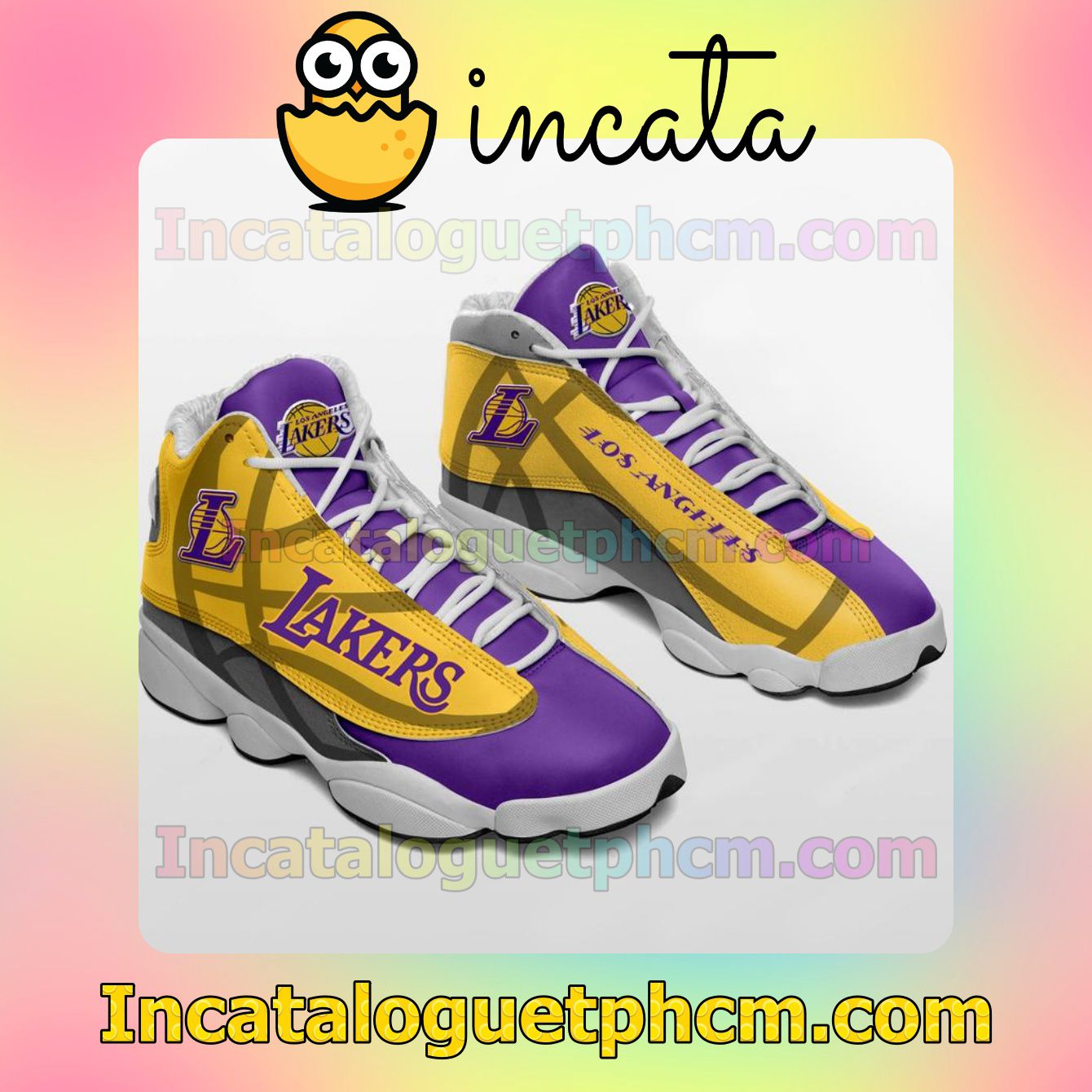 Los Angeles Lakers Team Form Yellow Purple Jordans