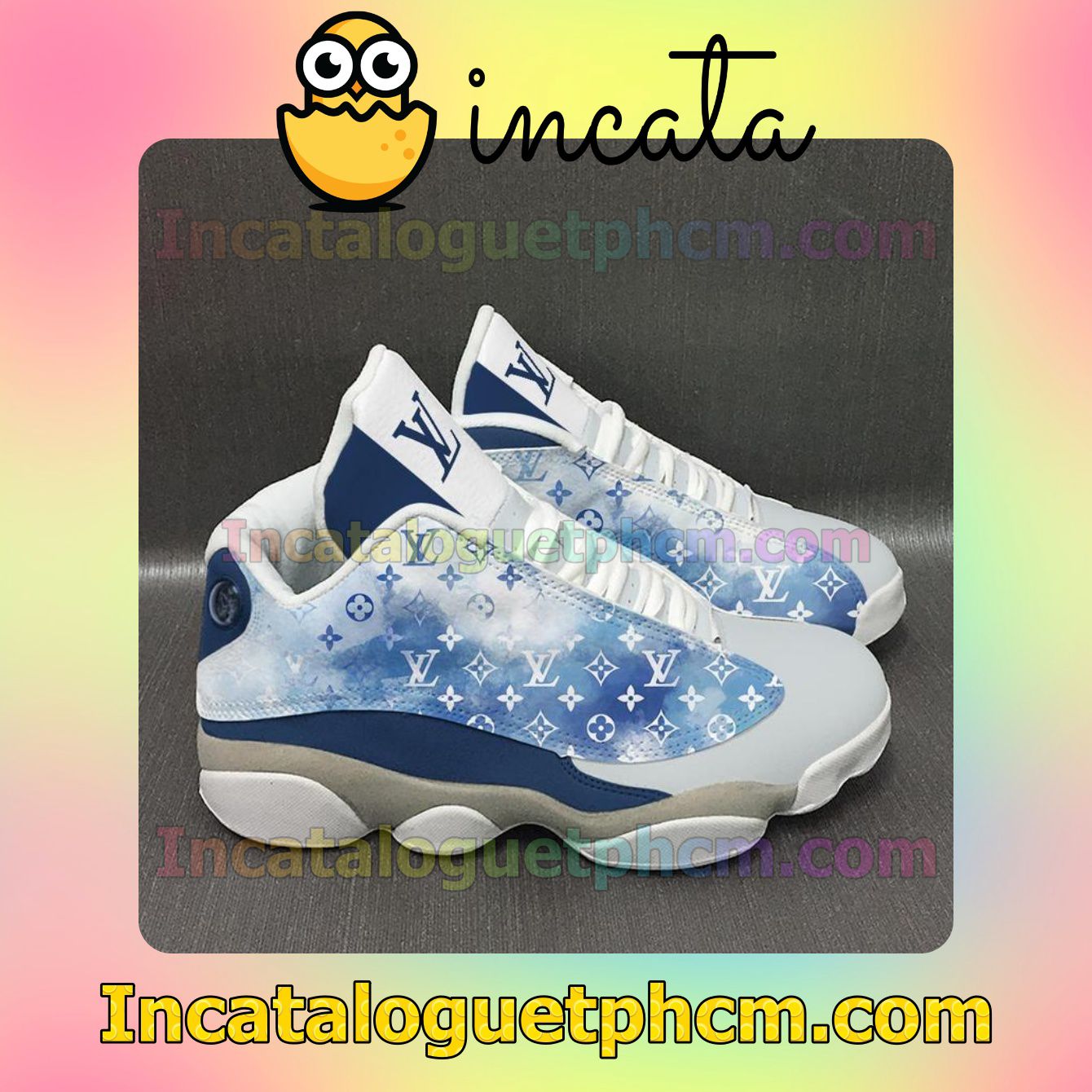 Lv White Blue Sneaker Hot 2021 Jordans