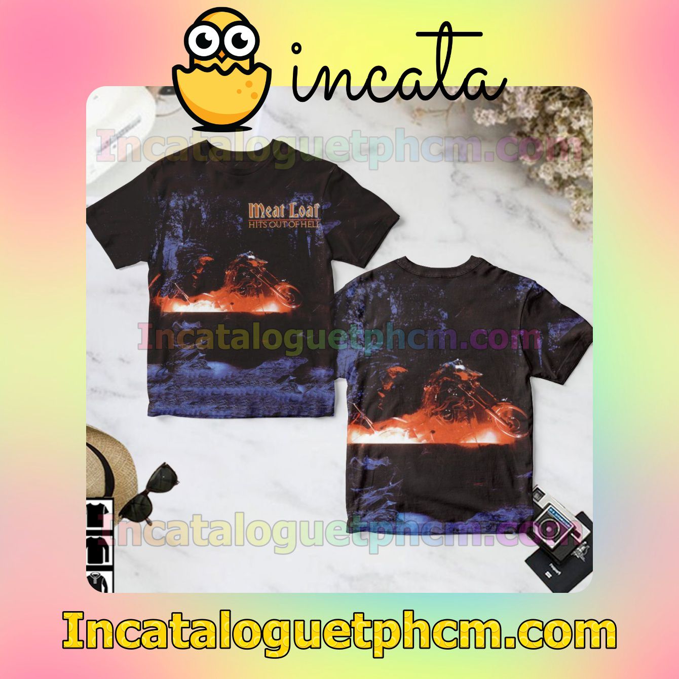 Meat Loaf Hits Out Of Hell Compilation Album Cover Gift Shirt