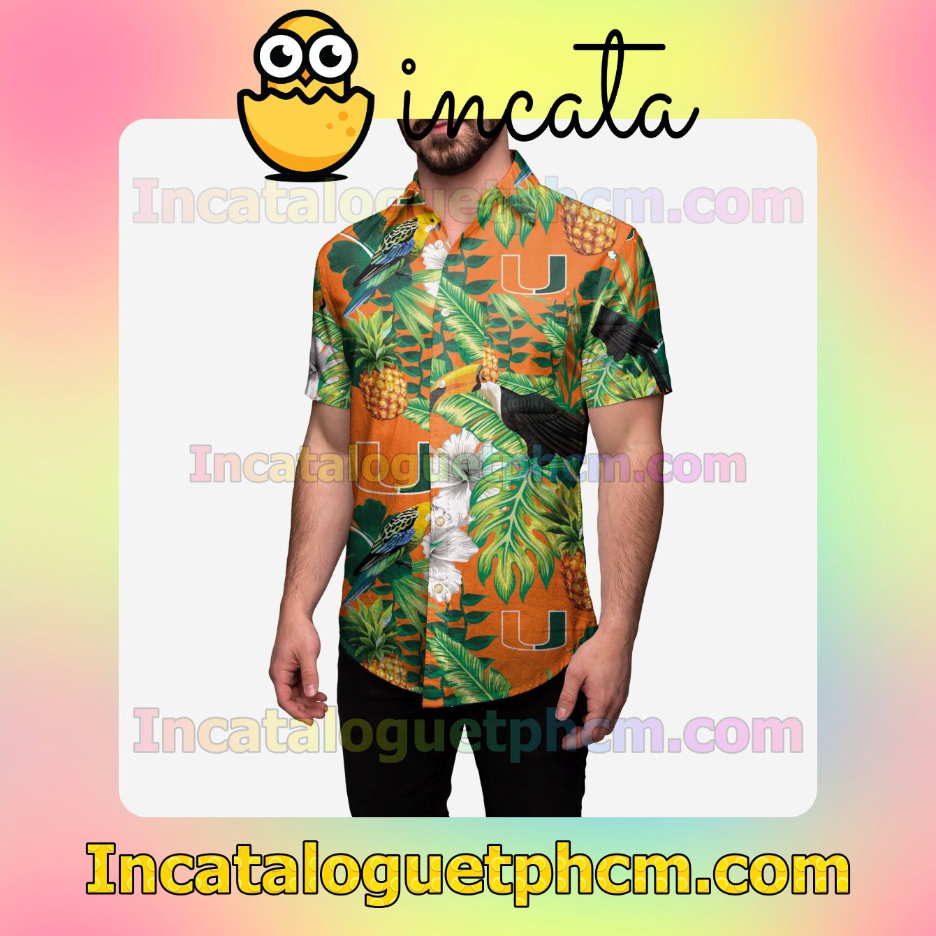 Miami Hurricanes Floral Custom Shirts