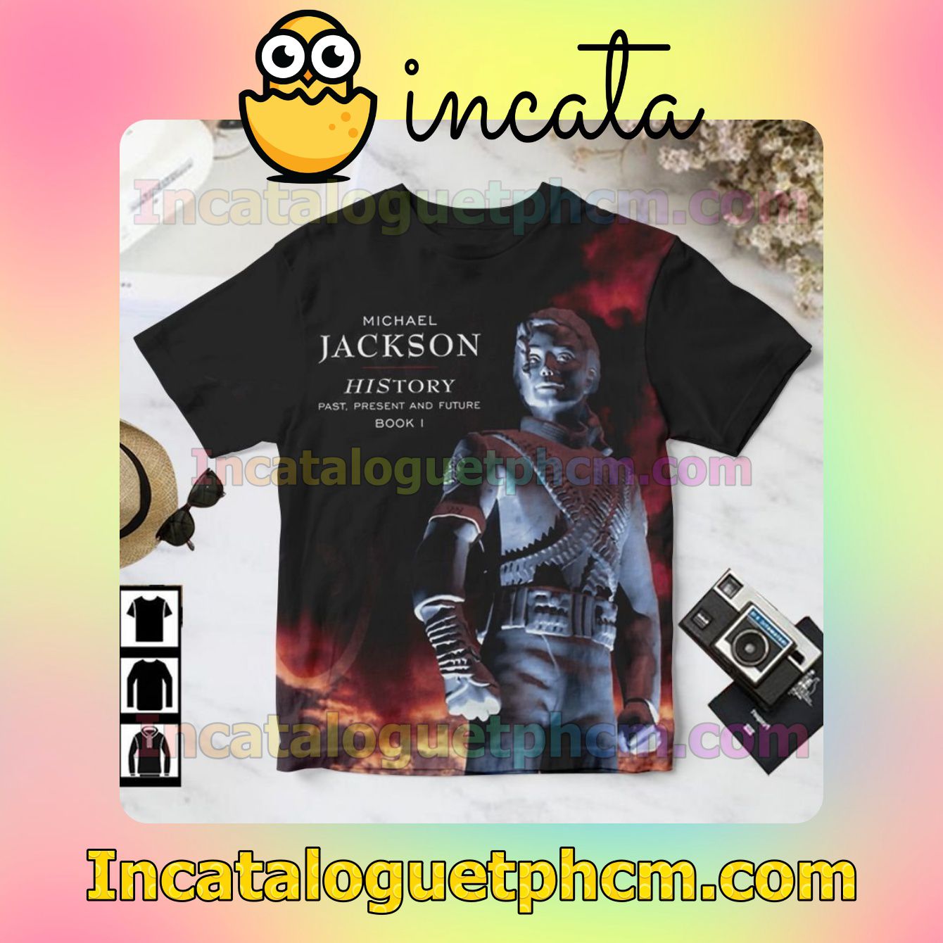 Michael Jackson History Past Present And Future Book I Album Cover For Fan Shirt