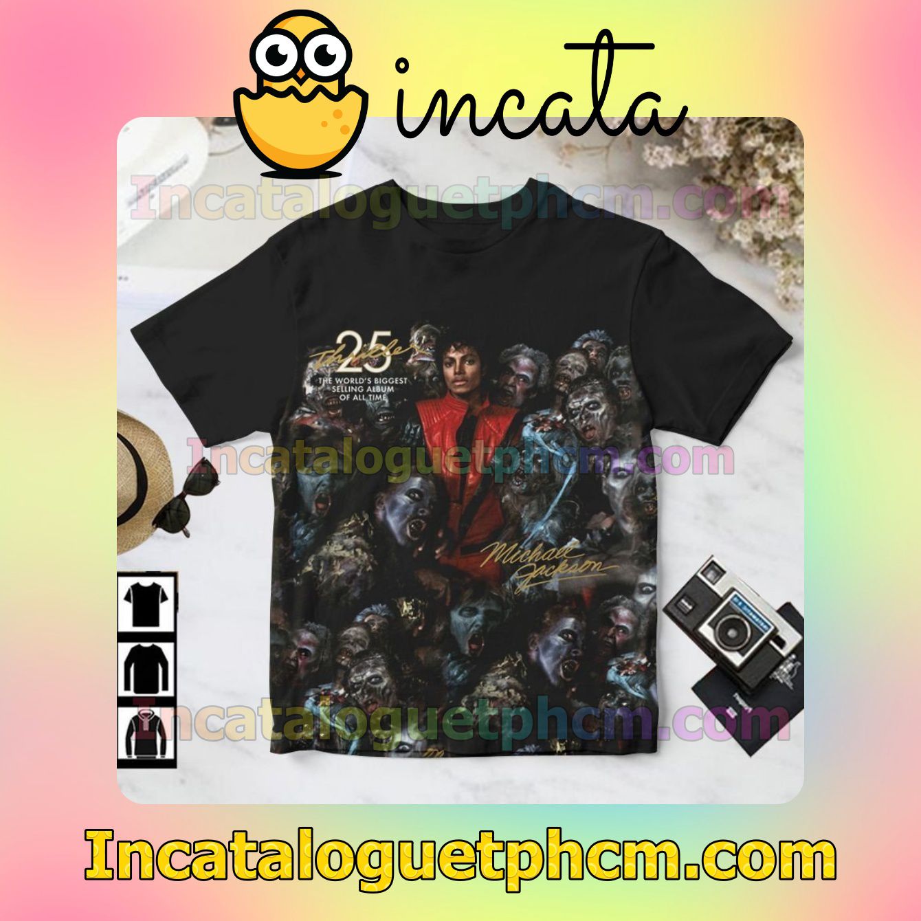 Michael Jackson Thriller 25 The World's Biggest Selling Album Of All Time Black For Fan Shirt