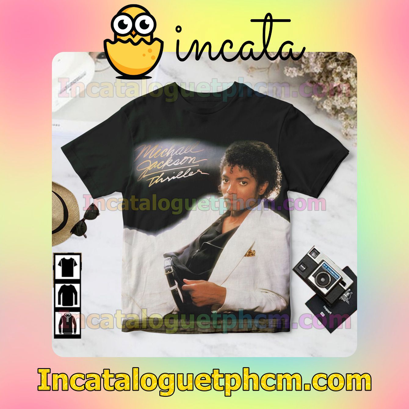 Michael Jackson Thriller Album Cover Black Gift Shirt