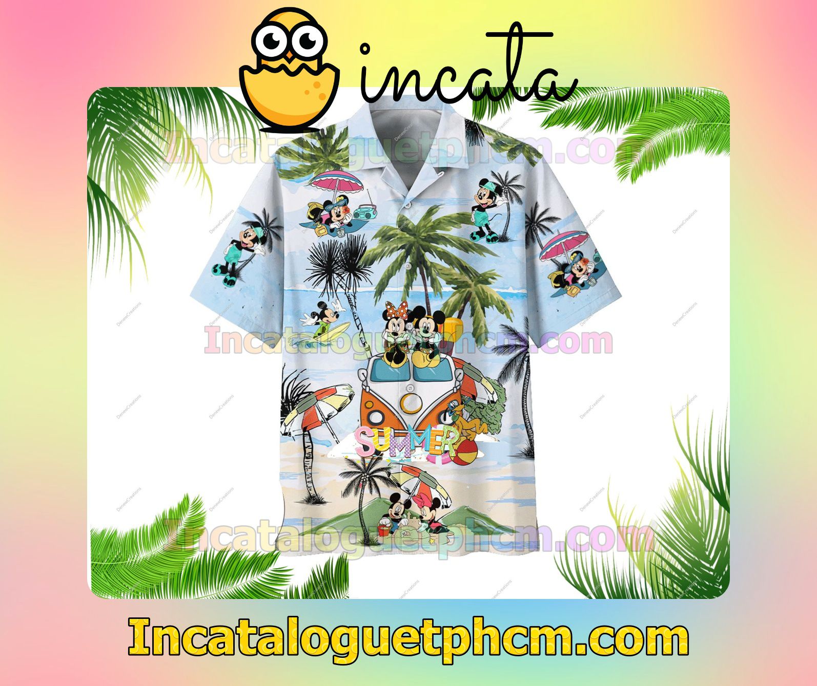 Mickey Tropical Beach Shirt