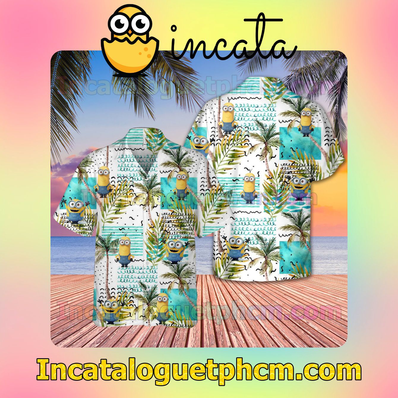 Minion Made In Hawaii, Super Soft Rayon Beach Shirt