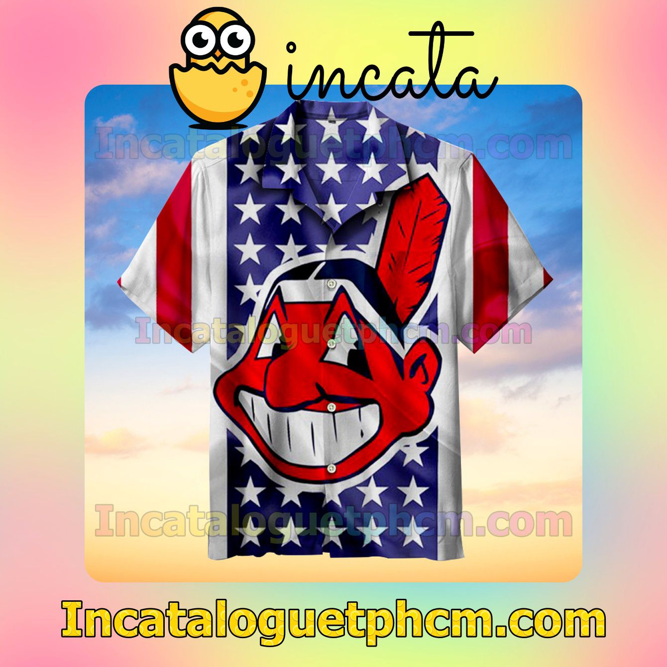 Mlb Cleveland Indians American Flag Vacation Shirt