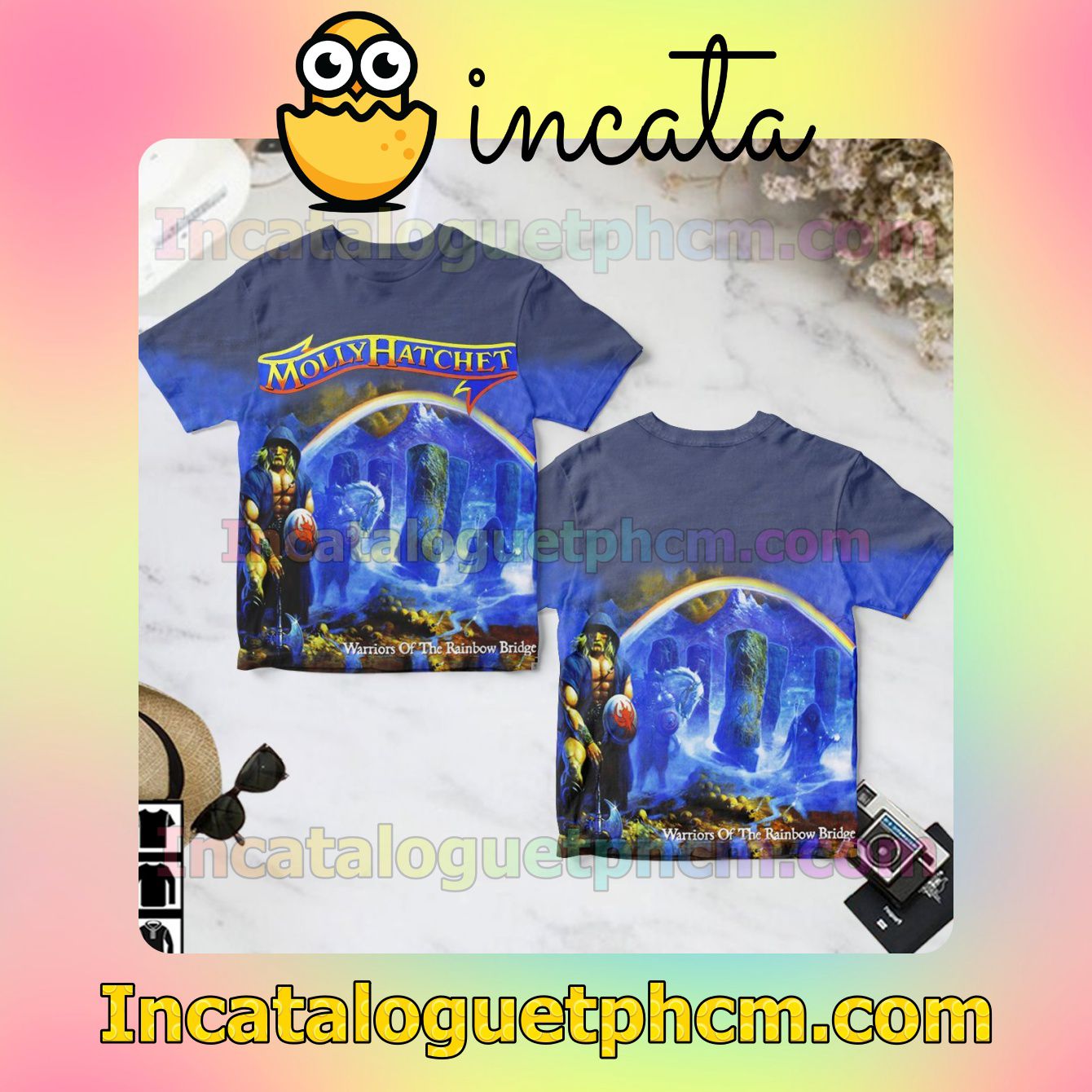Molly Hatchet Warriors Of The Rainbow Bridge Album Cover Gift Shirt