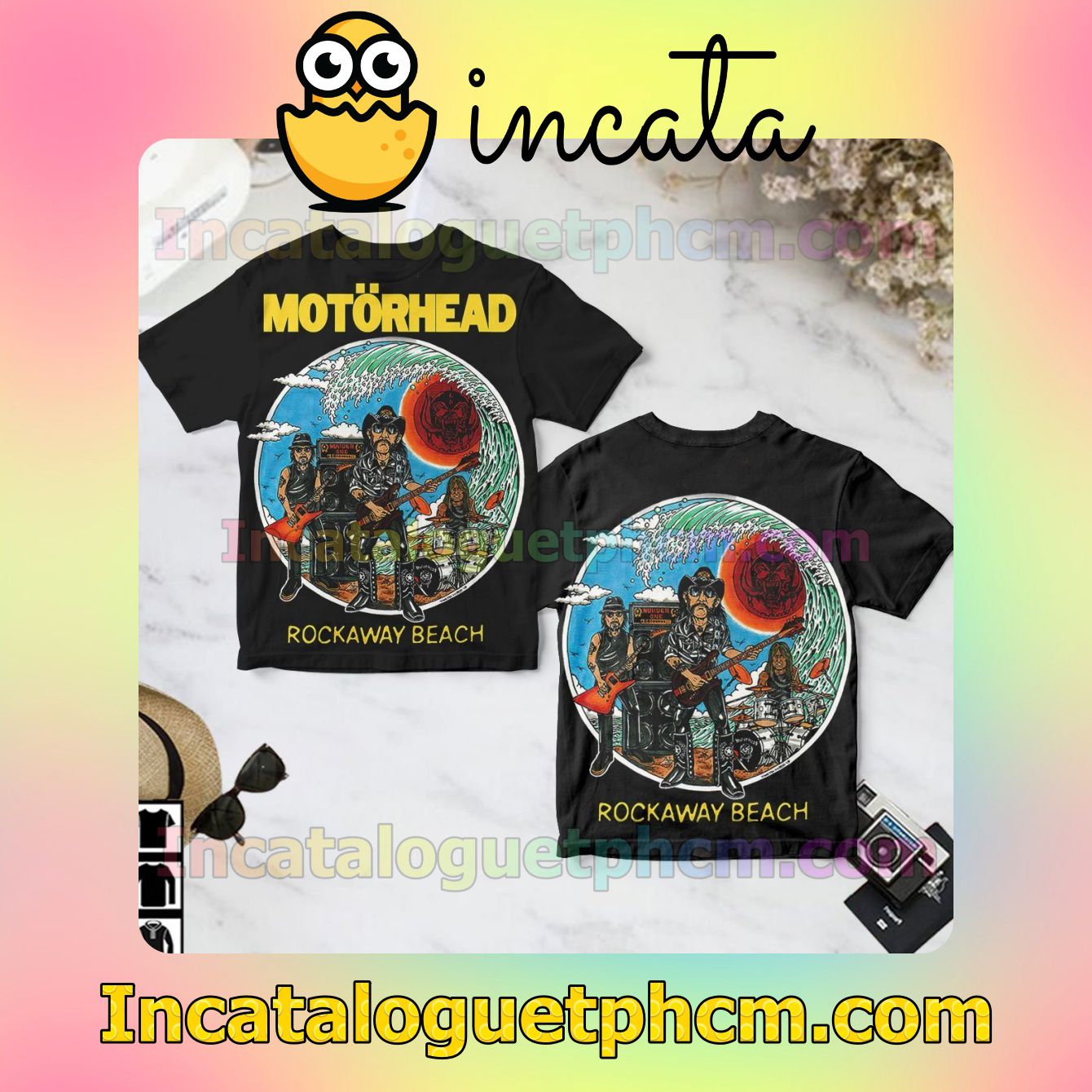 Motorhead Rockaway Beach Album Cover Gift Shirt