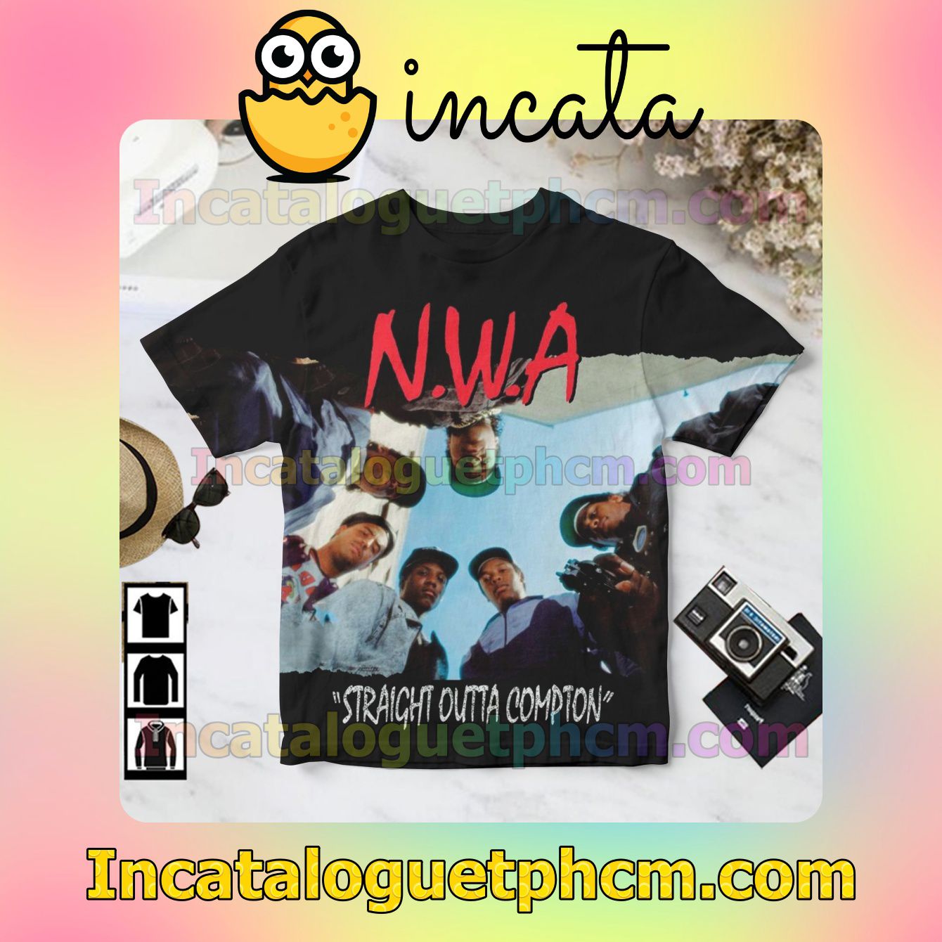 N.w.a Straight Outta Compton Album Cover Gift Shirt