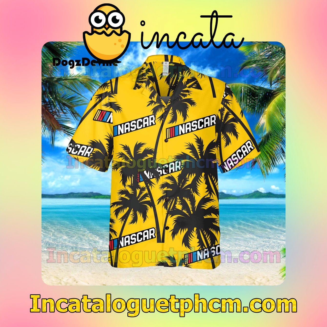 Nascar Logo Beach Shirt