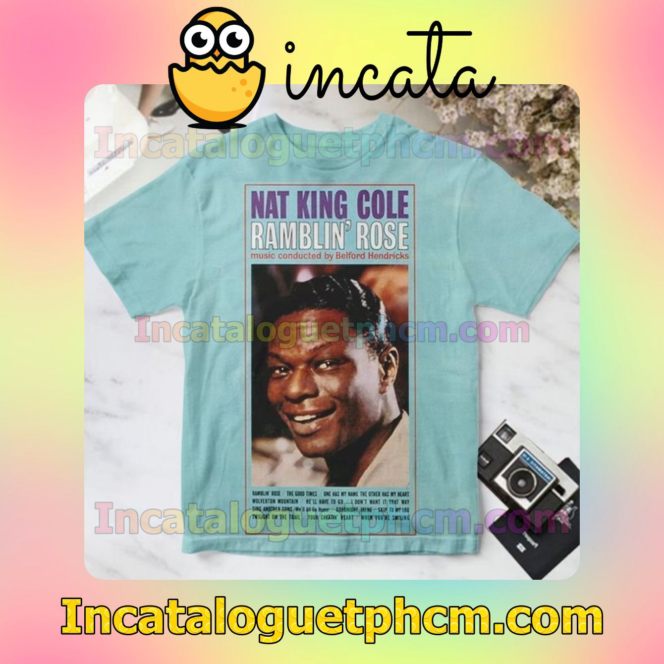 Nat King Cole Ramblin' Rose Album Cover For Fan Personalized T-Shirt