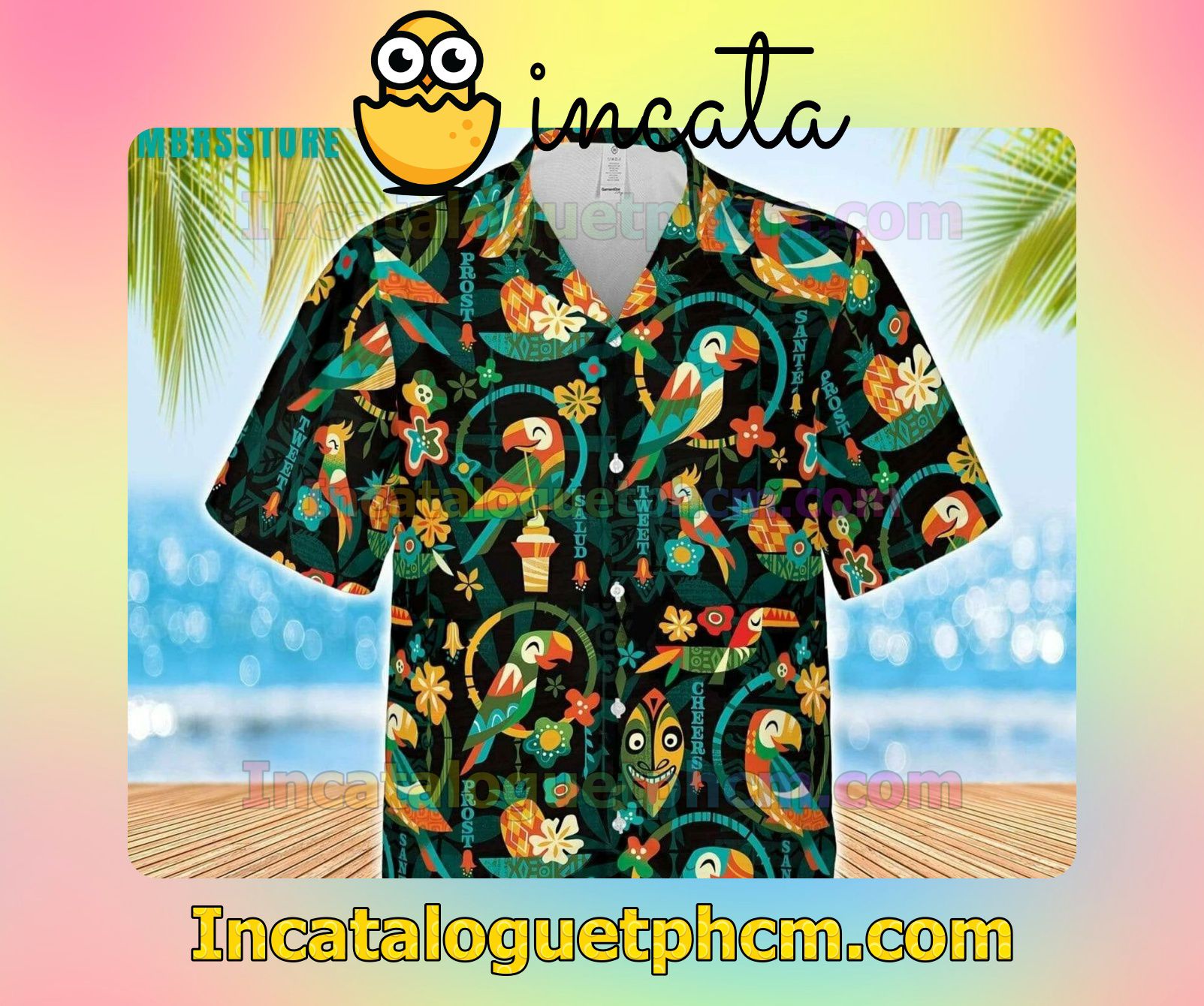 Native Tiki Tiki Parrot Cheers 3d Beach Shirt