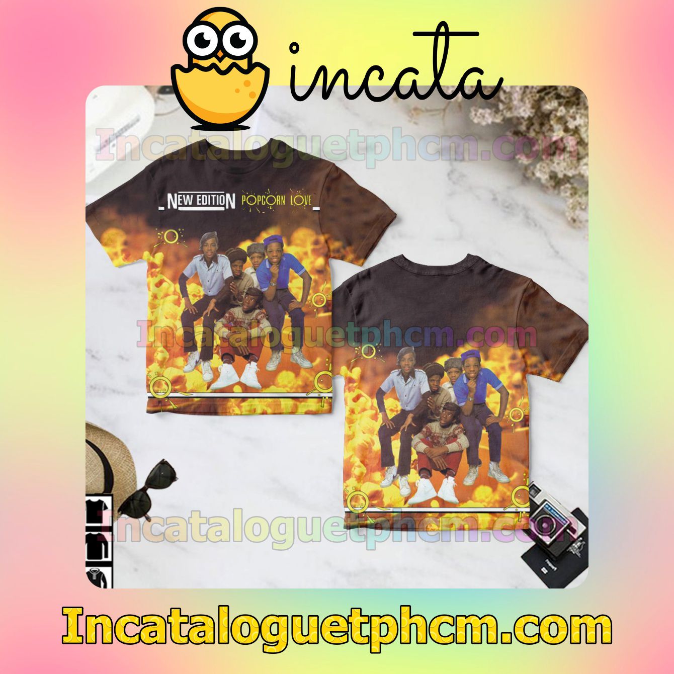 New Edition Popcorn Love Album Cover Gift Shirt