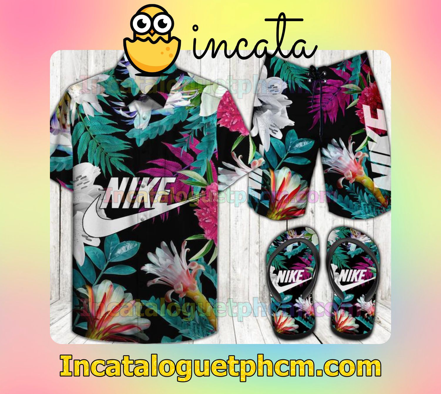Us Store Nike Tropical Aloha Shirt And Shorts