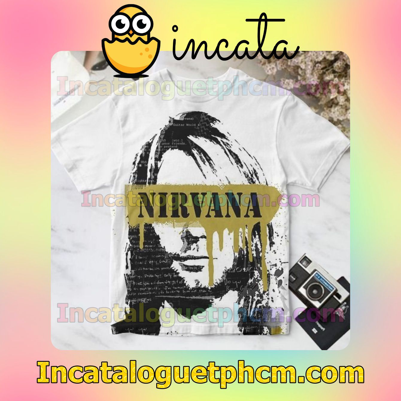 Nirvana Art Painting White Personalized Shirt