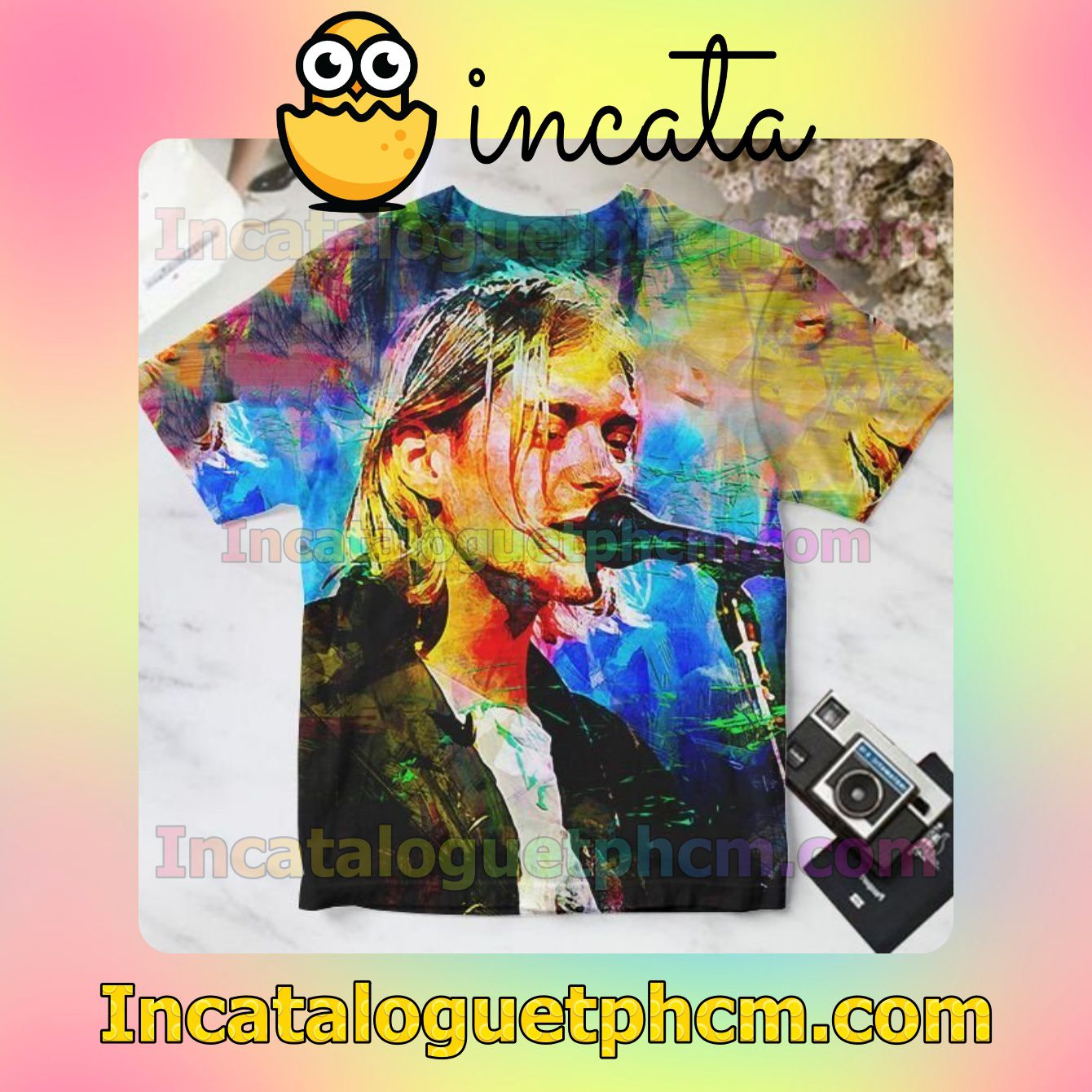 Nirvana Fan Art Colorful Personalized Shirt
