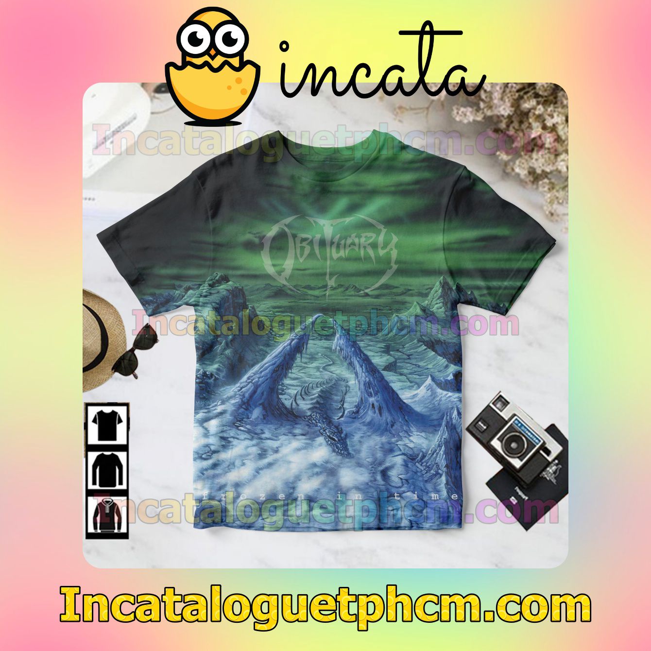 Obituary Frozen In Time Album Cover For Fan Shirt