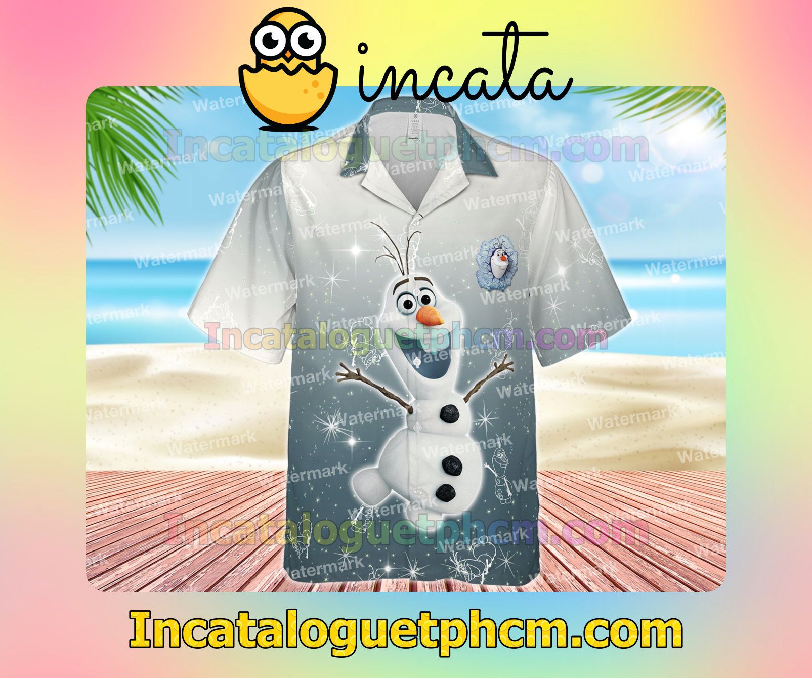 Olaf Bling Beach Shirt