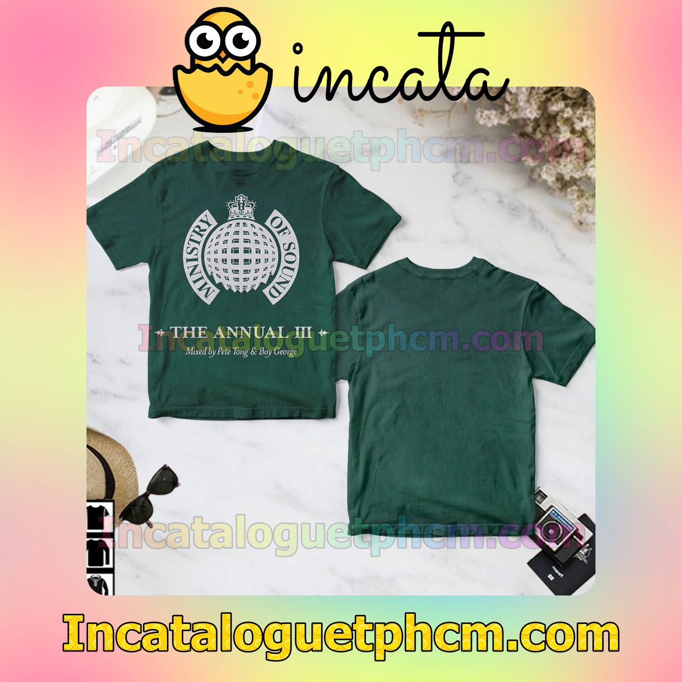 Pete Tong And Boy George Ministry Of Sound The Annual II Album Cover Green Gift Shirt