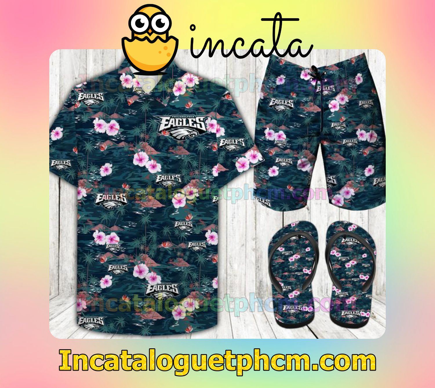 Philadelphia Eagles Portulaca Grandiflora Aloha Shirt And Shorts