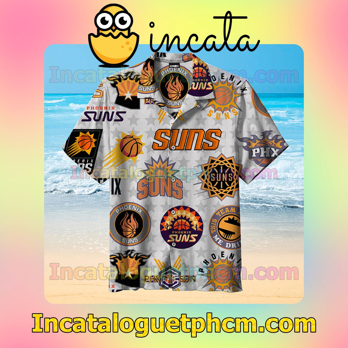 Phoenix Suns Basketball Team Logo Edition Vacation Shirt