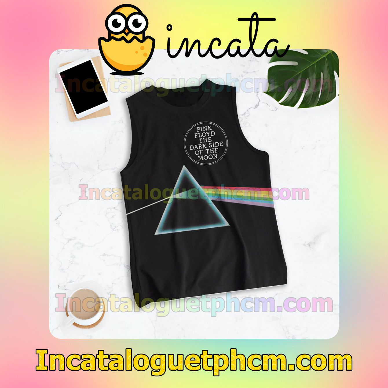 Pink Floyd The Dark Side Of The Moon Album Cover Racerback Tank