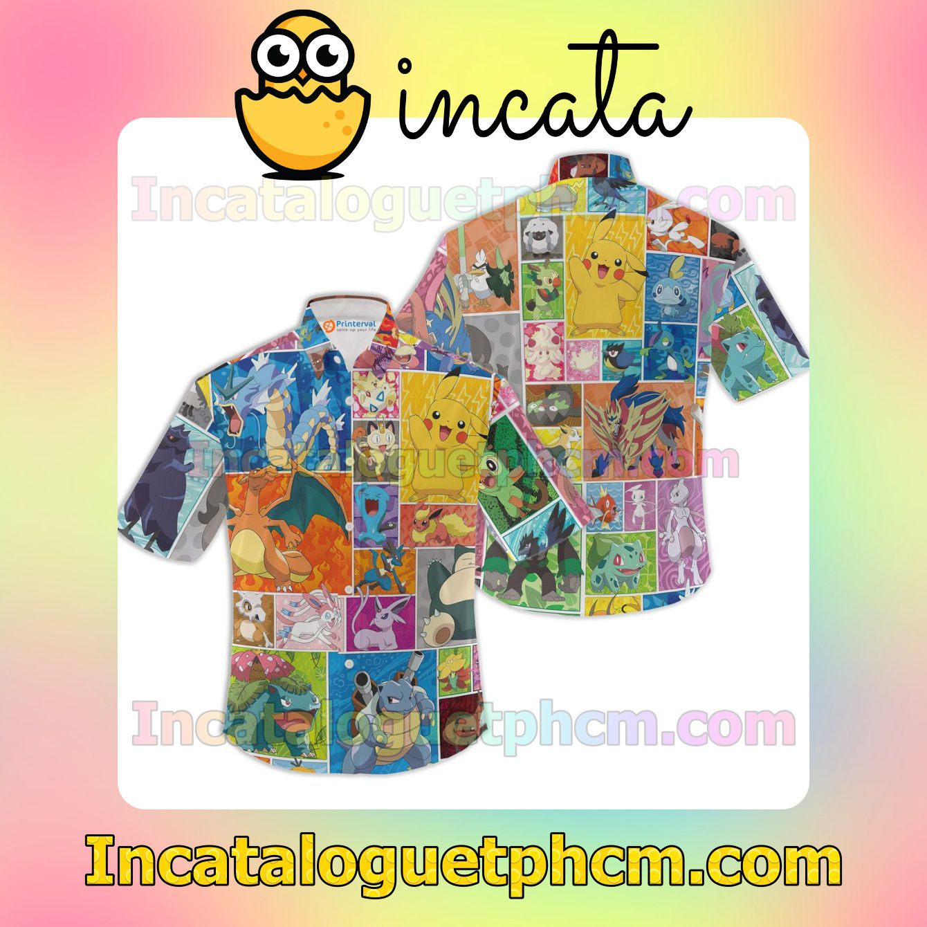 Pokemon Collection Beach Shirt