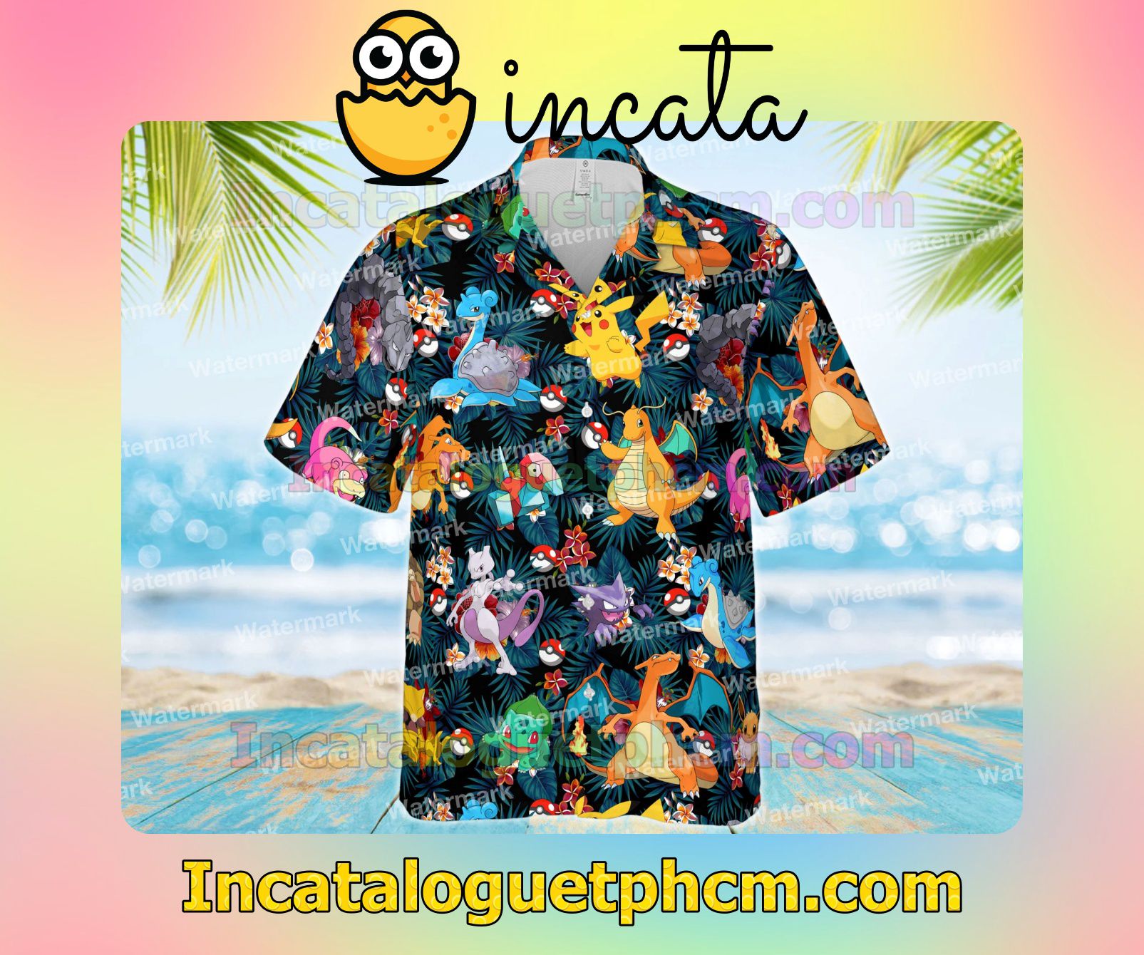 Pokemon Tropical Beach Shirt