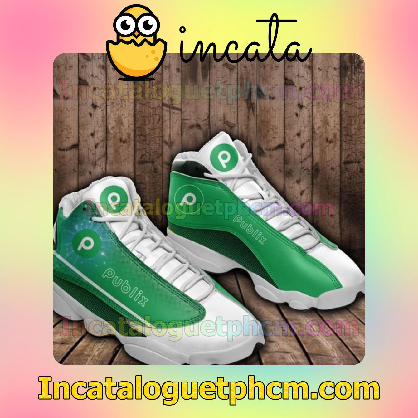 Publix White Green Jordans