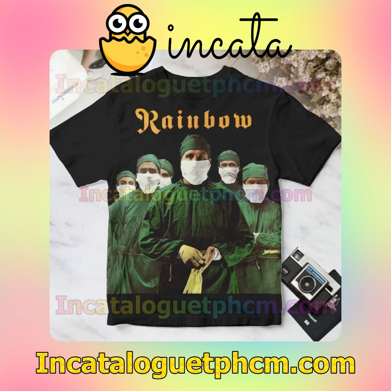 Rainbow Difficult To Cure Album Cover Black Personalized Shirt