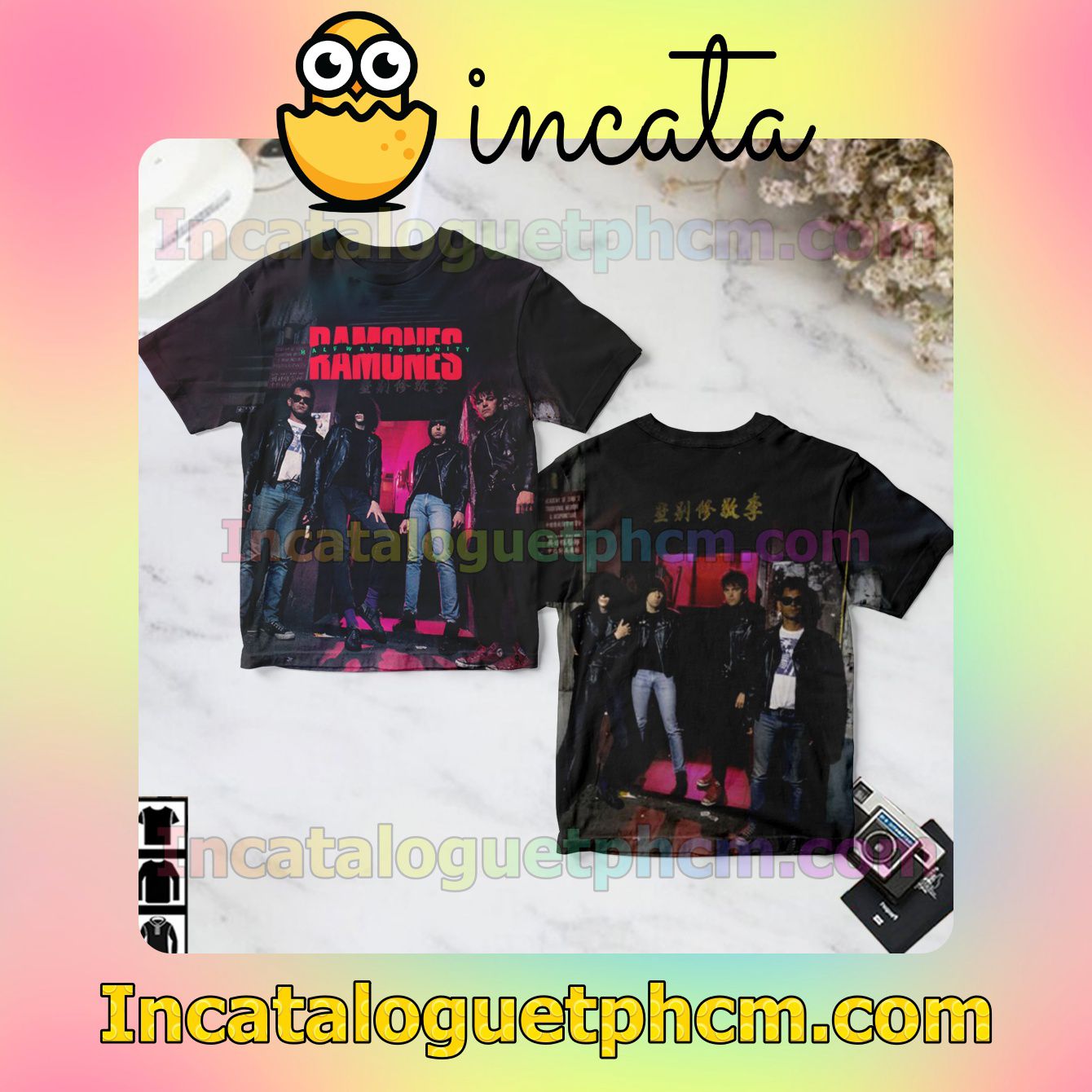 Ramones Halfway To Sanity Album Cover Gift Shirt