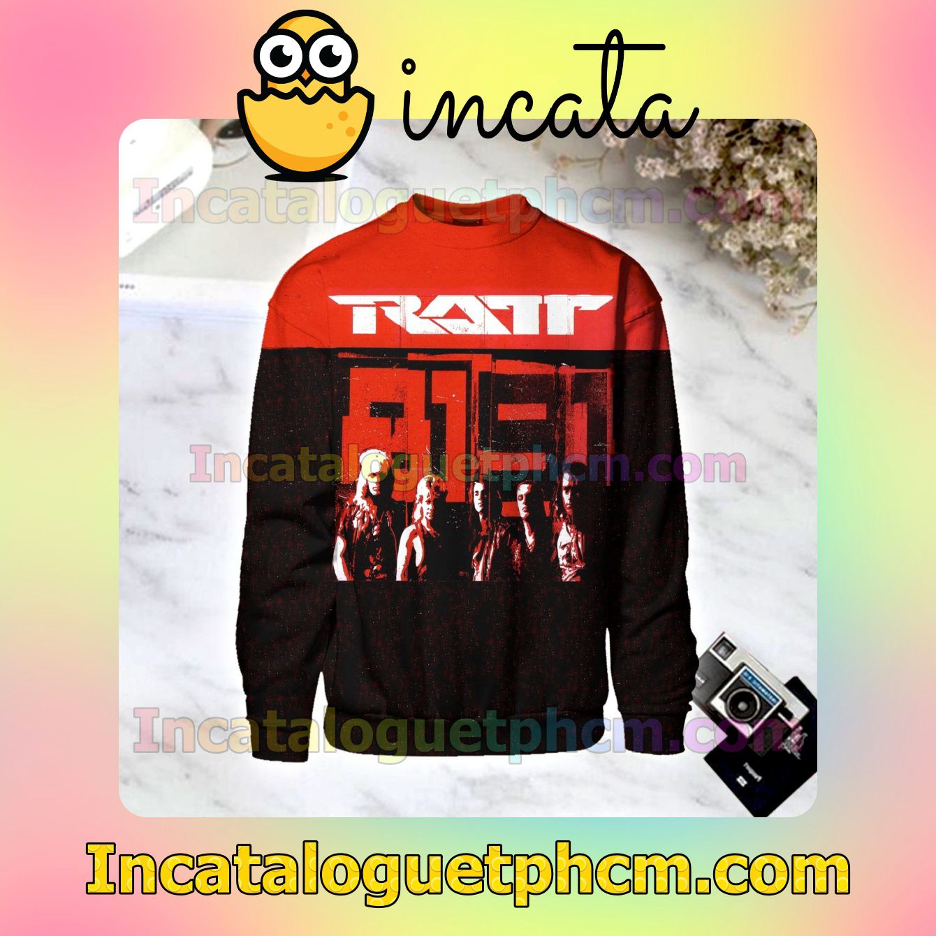 Ratt And Roll 8191 Album Cover Long Sleeve Shirts For Men