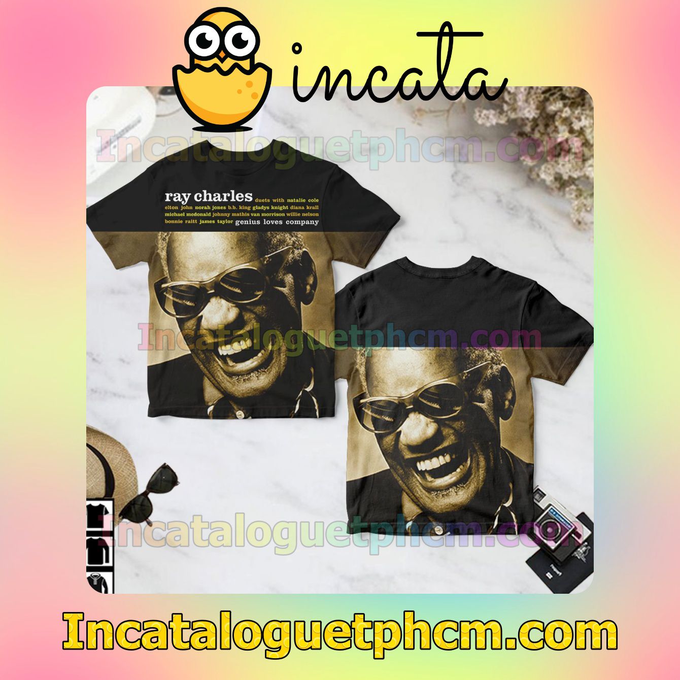 Ray Charles Genius Loves Company Album Cover Gift Shirt