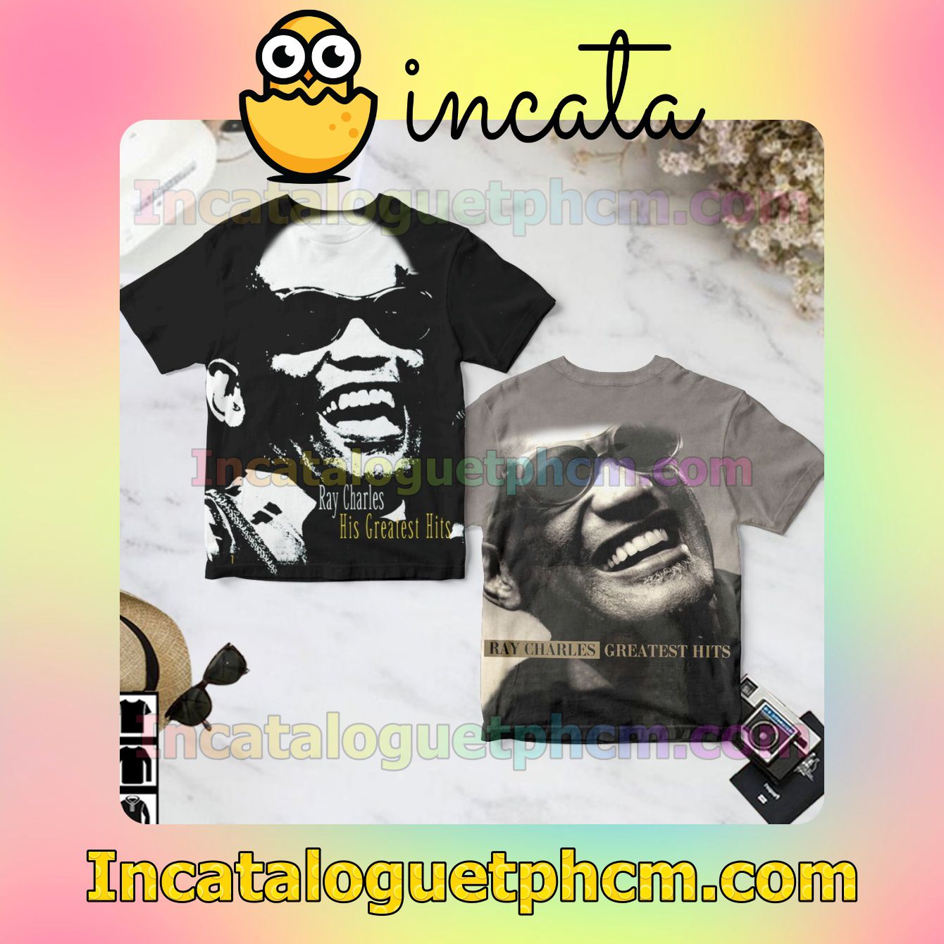 Ray Charles His Greatest Hits Album Cover Gift Shirt